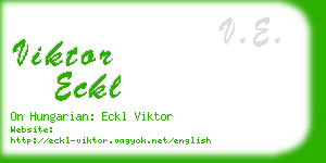 viktor eckl business card